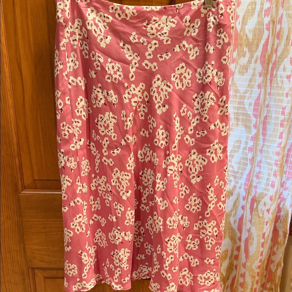 Rails Pink Floral Midi Skirt